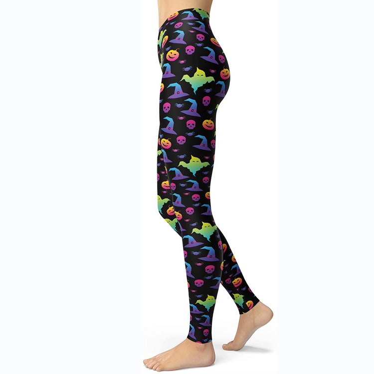 Abbigliamento da donna multicolore stampato slim fit fianchi sollevamento snellente grandi dimensioni corsa yoga fitness leggings_voghion.com