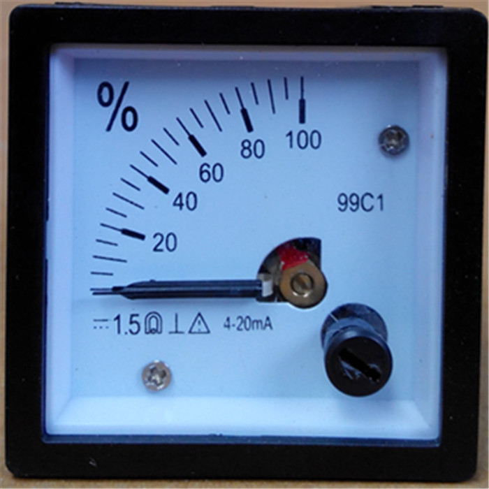 直销优质直流电压指针仪表阀门开度表 99C1-100/4-20mm尺寸48*48