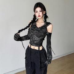 純欲y 2kギャルのデザイン感が肩を露出して痩せています。