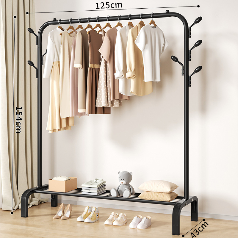 percha de ropa simple piso plegable balcón secado estante de ropa doméstico dormitorio doméstico varilla de secado plegable percha de ropa