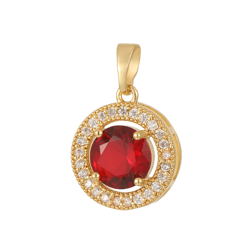 Joyas transfronterizas colgante de rubí esmeralda ligero de lujo accesorios de acero de titanio collar no decolor cadena clavícula