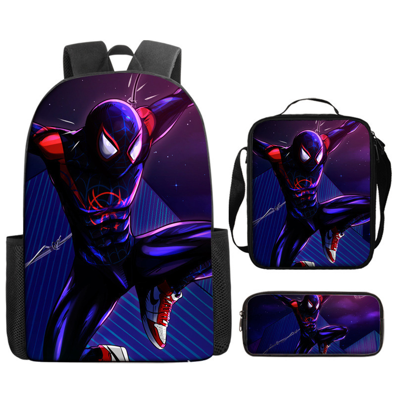 Cross-border nuevo Marvel Spider-Man mochila de estudiantes de primaria y secundaria mochila de dibujos animados de gran capacidad mochila de almuerzo
