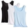 Women's ice silk vest black+white+blue