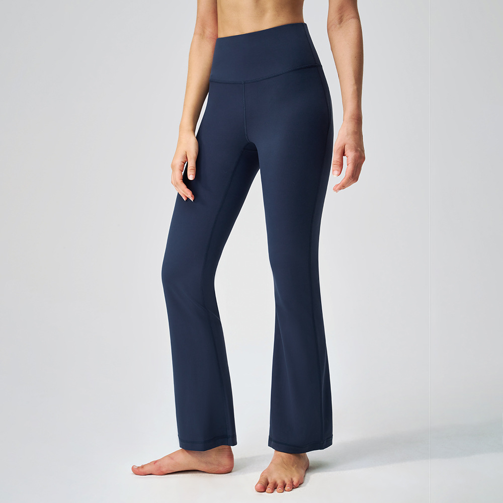 Microplaneta de cintura alta desnuda elástica pilates elástica pantalones deportivos para mujeres