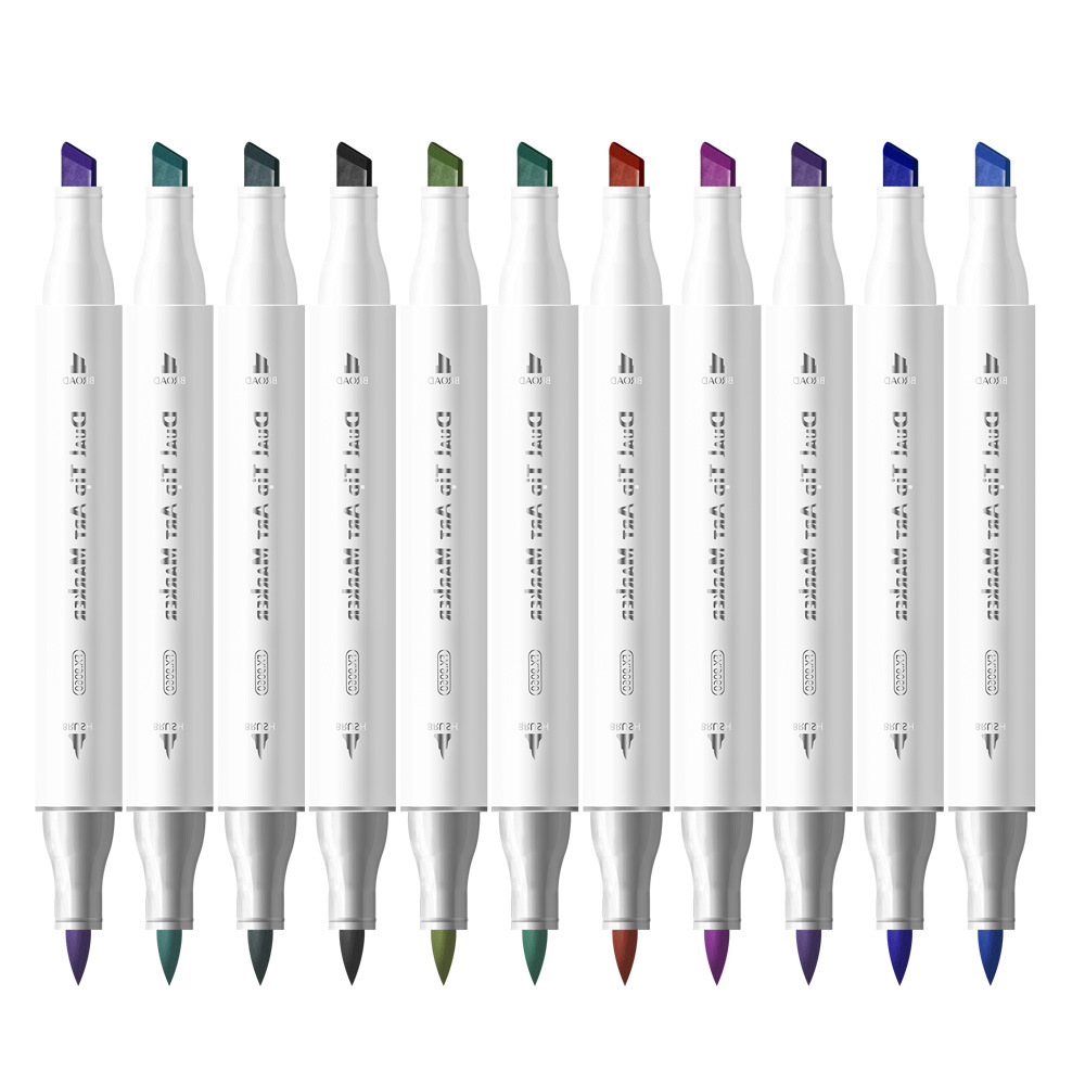 Doble cabeza rápida secado marcador bolsas de tela negras para estudiantes de arte pincel blando especial gran capacidad acuarela pluma al por mayor