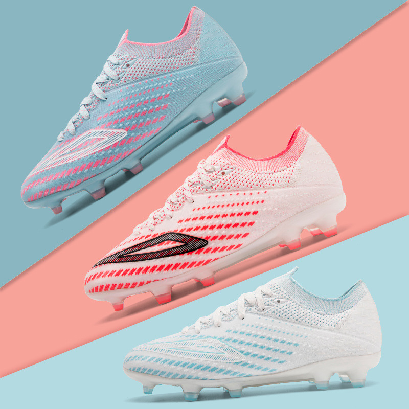 Lingsu Seamless Flyknit Low Top Soccer Shoes For Artificial Grass_voghion.com