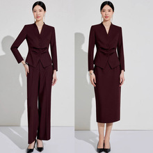 艾尚臣安可拉红高级感气质西装套装女秋冬通勤工作服时尚经典西服