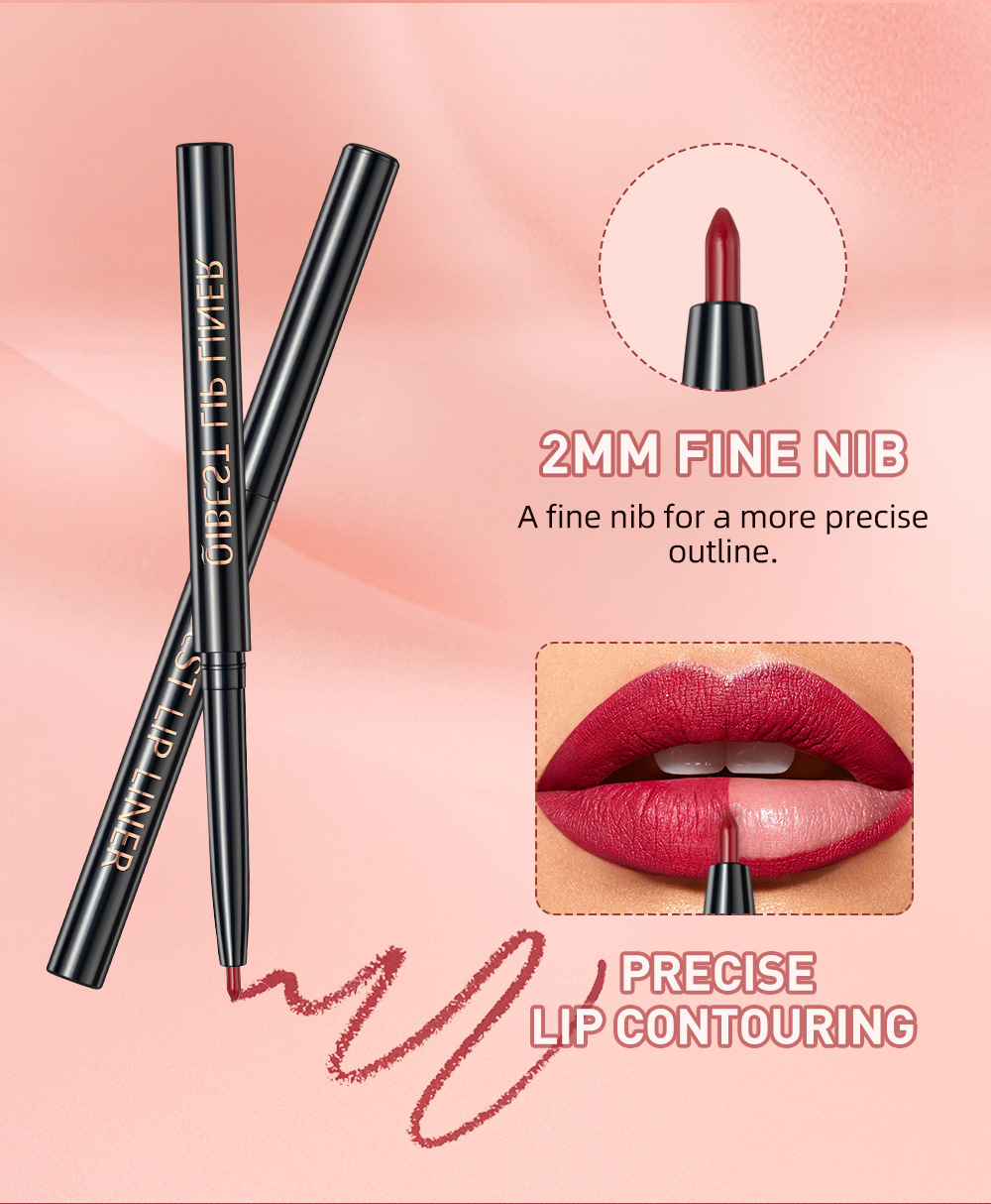 QIBEST Cross Border non-stick cup non-fading lip glaze matte mist moisturizing lip line set 3-in-1 Makeup undefined