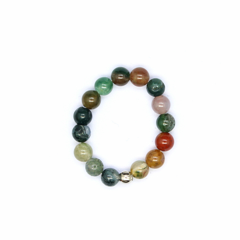 Rings Classification Simple Style Color Block Stone Beaded Natural Stone Agate Natural Stone Rings In Bulk