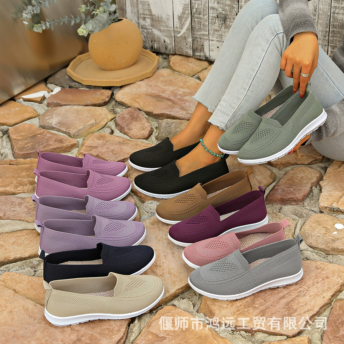 Женские повседневные туфли без шнуровки больших размеров для весны и осени, для внешней торговли, старинные пекинские тканевые туфли, дропшиппинг TEMU.