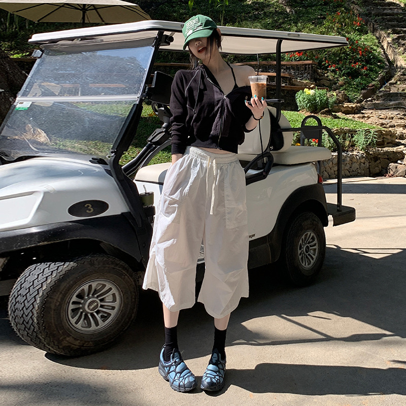 【25Ss】Relaxing and Natural｜Light and Relaxed｜Four Colors, Refreshing, Breathable, Casual and Loose Cropped Pants