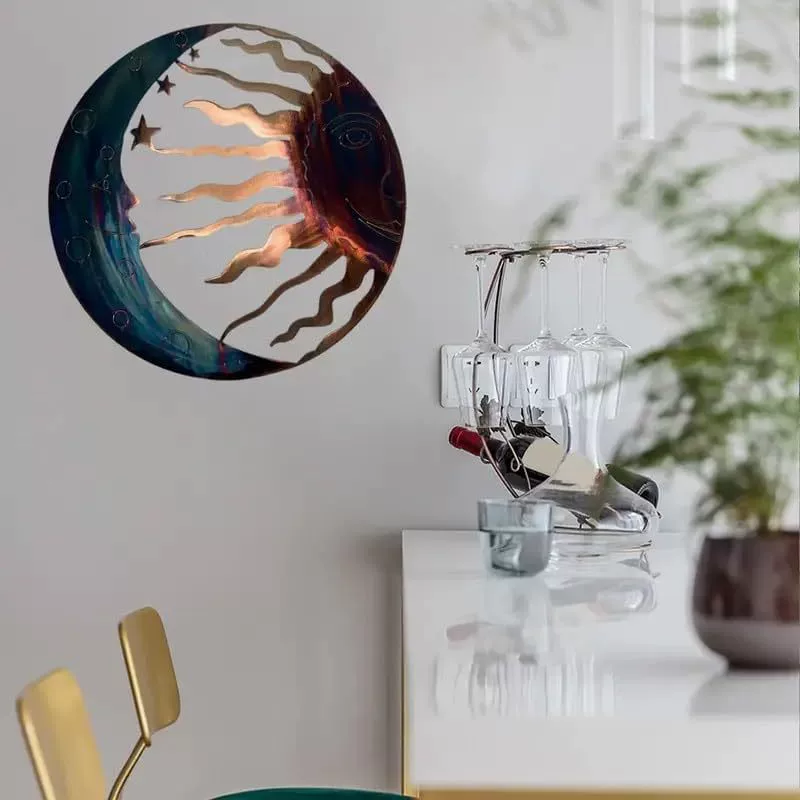 Трансграничное Специально для кованого солнца луны настенные поделки Крытый открытый дом гостиная настенные украшения оптом