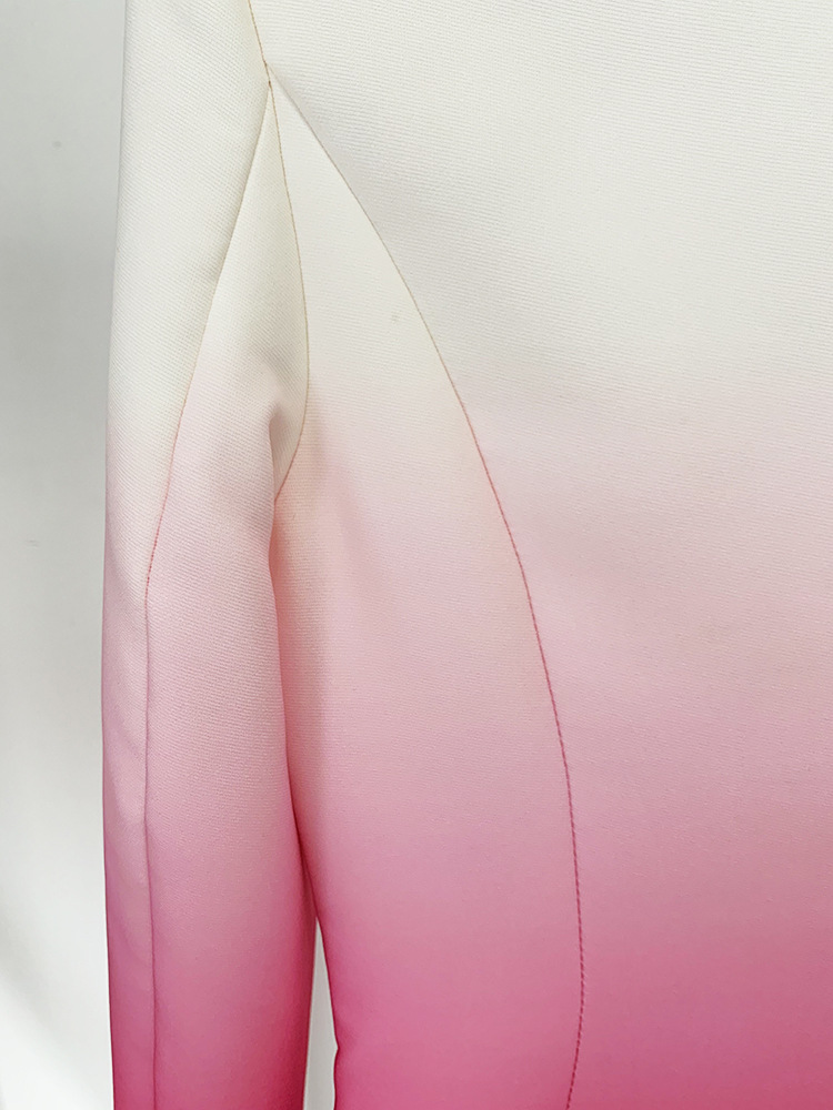 GraceChic Cross-Border In-Stock 2025 New Fashionable Gradient Slim Fit Suit With Flared Trousers Two-Piece Set_voghion.com