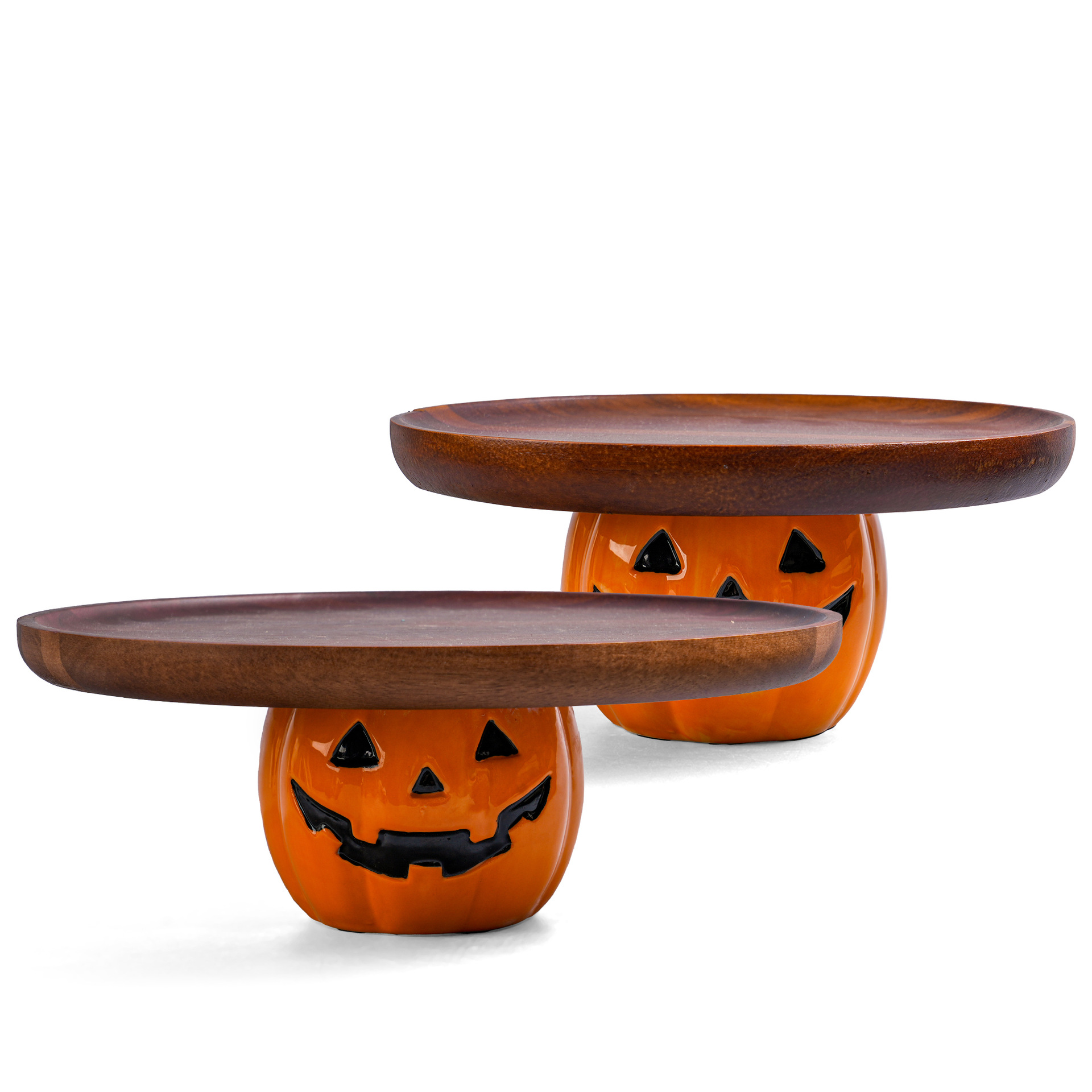 Halloween calabaza bandeja de pastel de madera dulces bandeja de pan estando festivales decoración de la fiesta transfronteriza