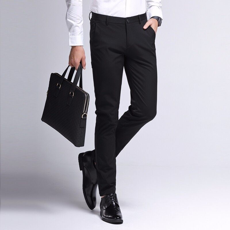 Factory Zy-9811 Korean Style Small Straight Slim Business Casual Pants for Gentlemen, Thin, Handsome and Fashionable Casual