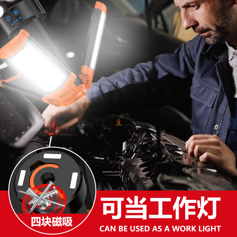 Nueva frontera brillante luz de camping Luz de camping al aire libre atmósfera tienda de luz impermeable retro linterna LED portátil Luz