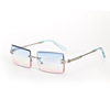 Square summer fashionable sunglasses, metal retro glasses, European style, wholesale