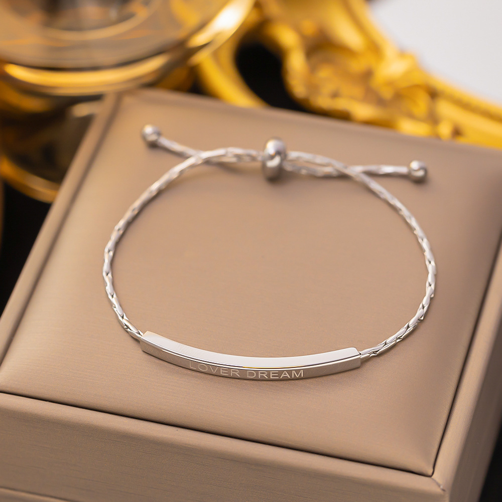 55g Weight Bracelets Classification 1 Piece Quantity Daily, Date Occasion Titanium Steel Material Round, Heart Shape Pattern Women's Gender Plating Design Vintage Style Style Titanium Steel Vintage Style Round Heart Shape Plating Bracelets 5