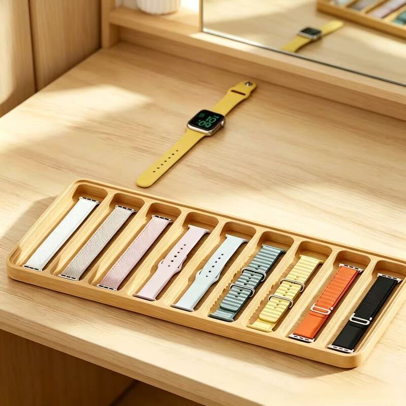 Wooden Watch with Display Box Watch Storage Bracelet Multi-compartment Storage Box Bamboo/Wood Acrylic Cover Storage Wooden Box