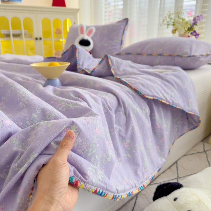 Hilo antibacteriano de doble capa edredón de verano edredón fresco de verano dormitorio pequeño fresco edredón de aire acondicionado lavable a máquina edredón fino
