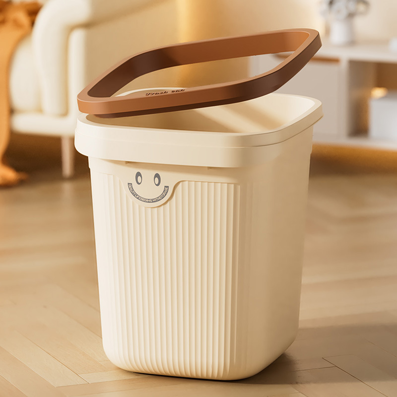 Household Kitchen Transparent Trash Can New Bathroom Living Room Bedroom Large Capacity Student Dormitory Paper Basket with Pressure Ring Household Kitchen Transparent Trash Can New Bathroom Living Room Bedroom Large Capacity Student Dormitory Paper Basket with Pressure Ring