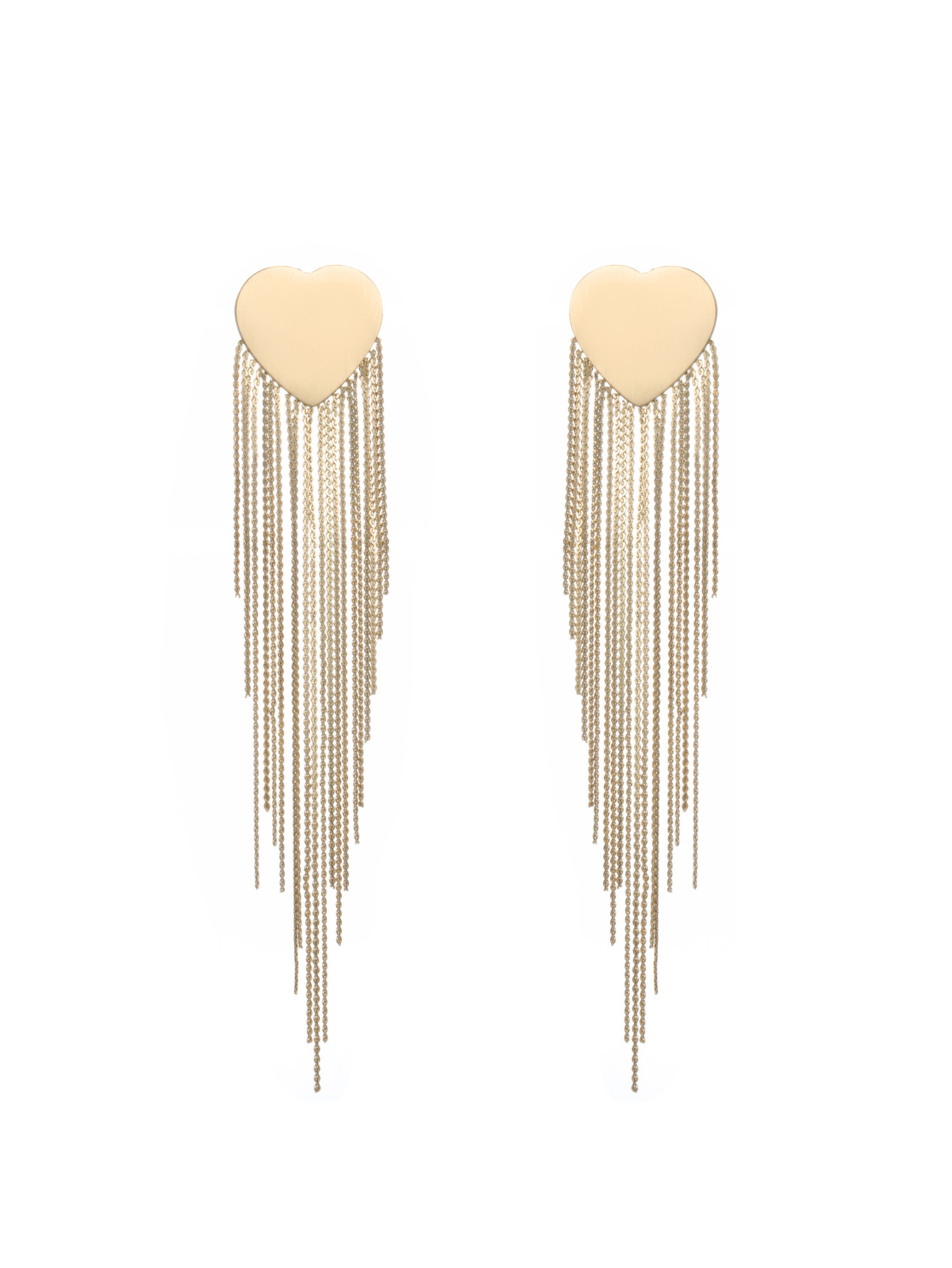 Pulsera de acero inoxidable Xuping joyería de acero inoxidable largo bordado amor aretes personalidad exagerada europea y americana moda OL aretes chapados en oro aretes