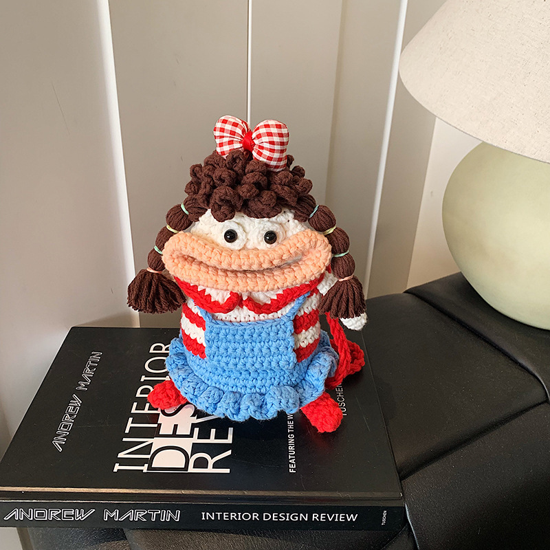 Muñecas feas y bonitas, bolsas de hombro para niños y niñas, bolsas de gancho de lana hechas a mano, bolsas para bebés, bolsas para niños de otoño y invierno