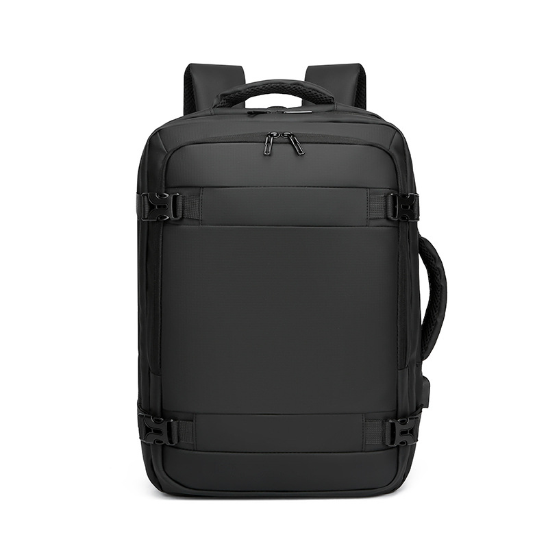 Men's Leather Travel Backpack With Usb Port For Business Logo_voghion.com