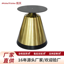 轻奢钛金色不锈钢桌脚茶几脚大圆桌架客厅奶茶店餐桌底座厂家批发