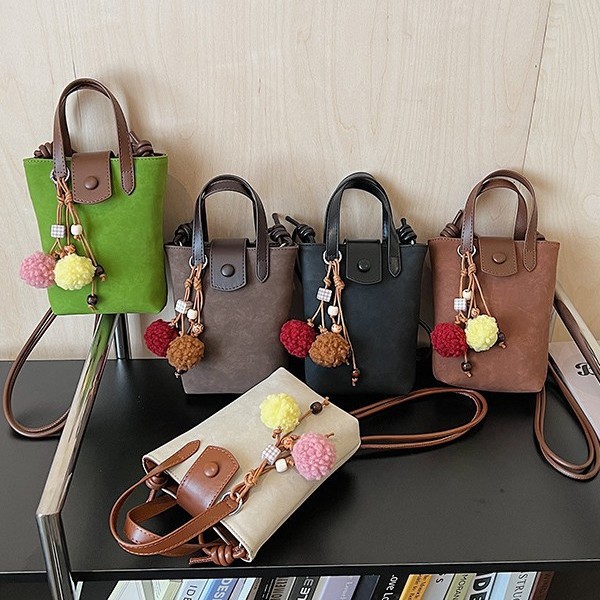 hand bags跨境迷你斜挎小手机包包女2025冬百搭复古手提单肩小包