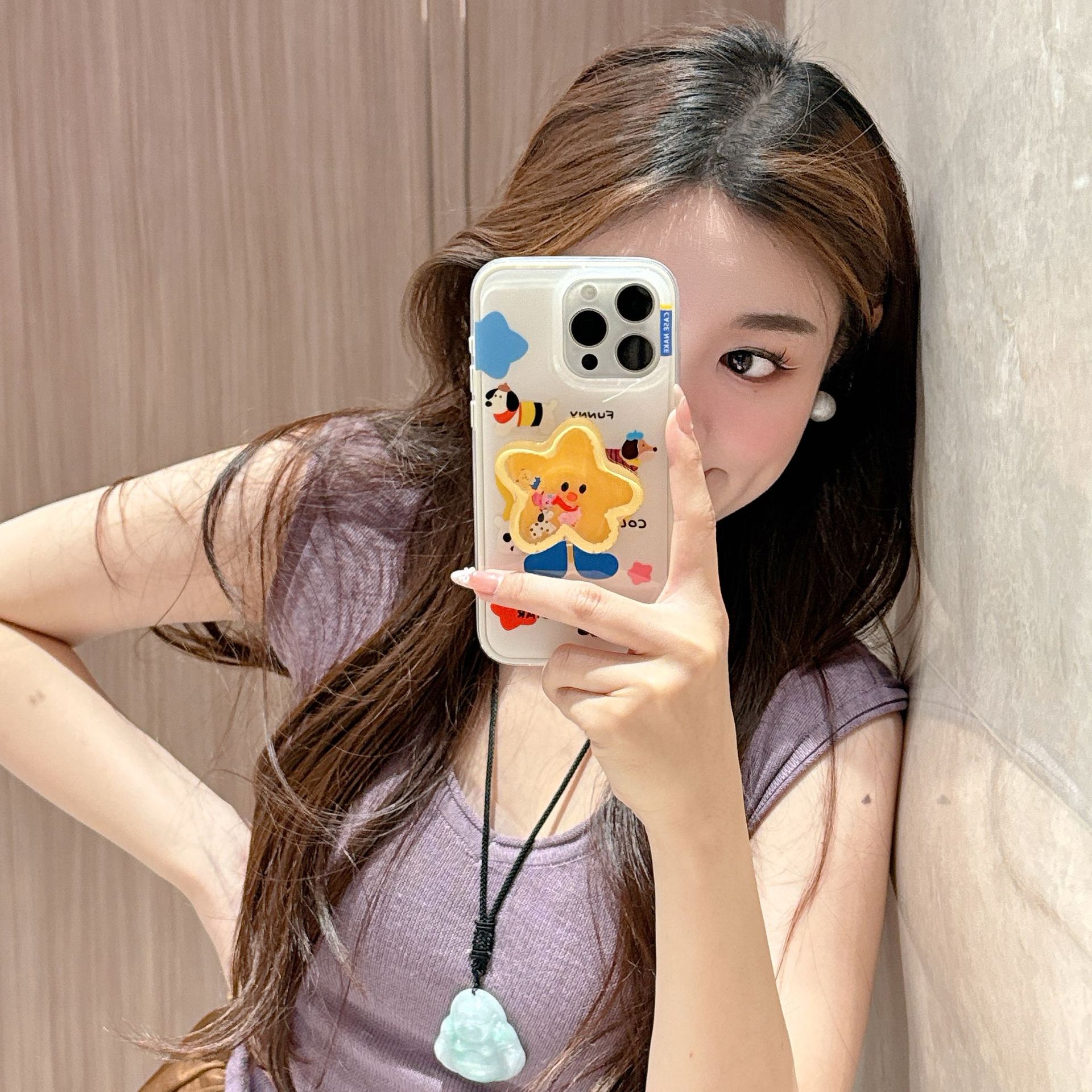 Cartoon Star Dachshund Dog Adecuado para Apple 16ProMax Funda para teléfono 15/14 Nuevo soporte 13 nicho 15Pro