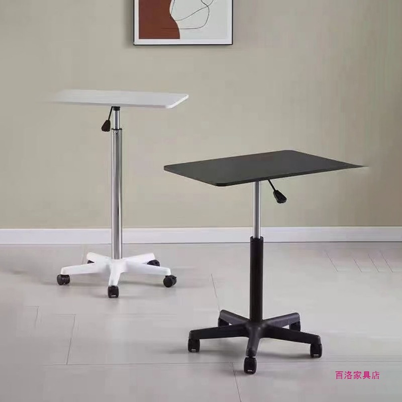 滑車付きモバイル昇降テーブル、小型ベッドサイドスタンディングラップトップテーブル、ライブブロードキャストワークベンチ、デスク、演台|undefined