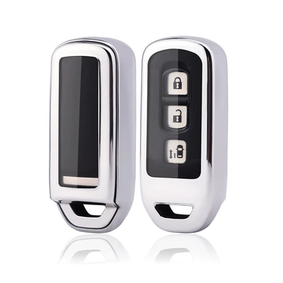 Wholesale car key cases suitable for NWagon/N-BOX cars, NWGN shell car protective covers made of TPU material (Car key bag) - electro-optical-silver