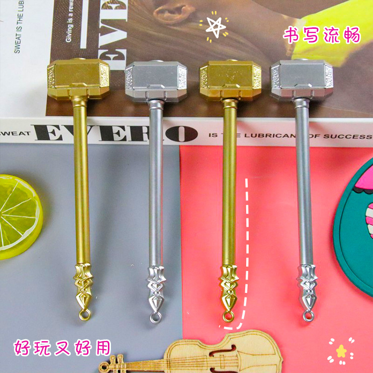 Haotian martillo gel pluma lindo martillo forma estudiante agua pen Premio regalo papelería creativa Oficina firma pluma