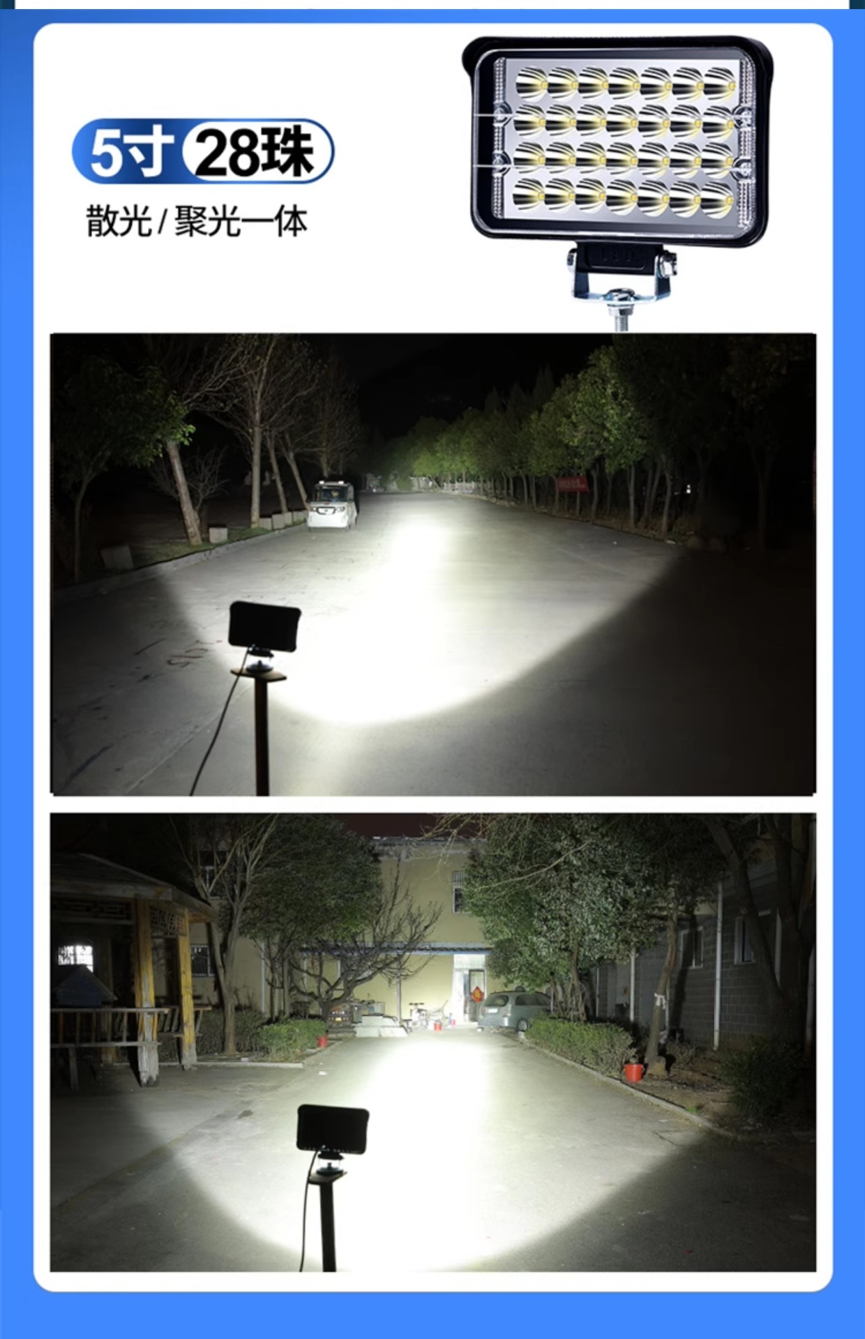 LED Headlight Super Bright Tricycle Light Modified