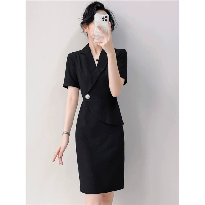 Оптовая цена, бесплатная доставка, костюм, платье, женская профессиональная одежда, новинка 2025 года, летняя тонкая юбка на бедрах, ювелирный магазин, красота