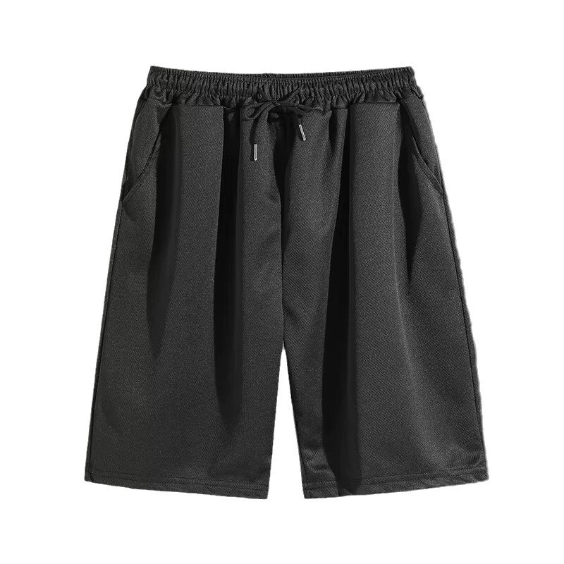 Breathable silk summer thin trousers, quick dry beach shorts, oversize