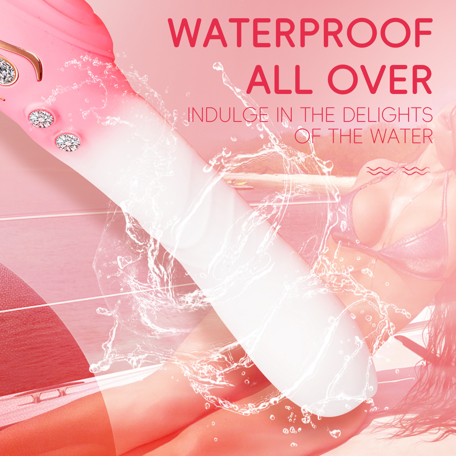 Dispositivo di masturbazione femminile simulato del pene con vibrazione magica fata, bastone per massaggio completamente automatico_voghion.com