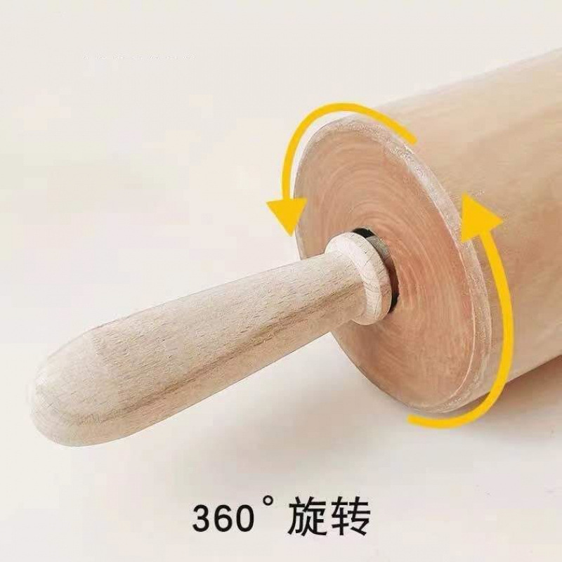 实木走锤擀面杖家用通心滚轴擀面棍饺子皮压面擀棒烘焙工具|undefined
