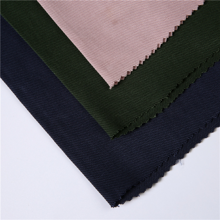Color superior prenda suave tela tejida duradera doble cara tela de twill transpirable lienzo cruzado