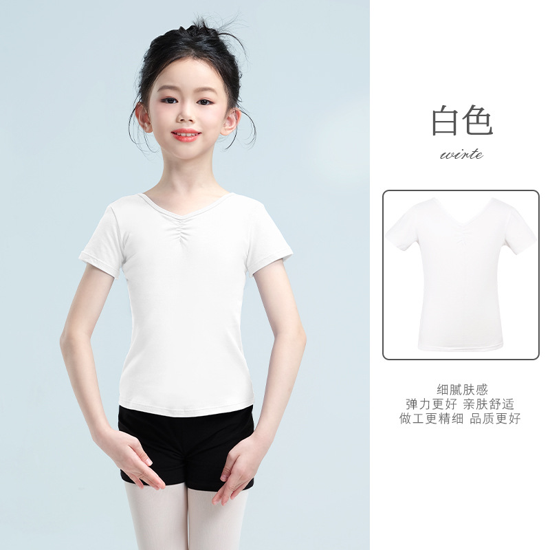 Ropa de baile para niños, ropa de verano, ropa de entrenamiento de manga corta, ropa de baile, prueba de arte de danza china para niñas, ropa corporal