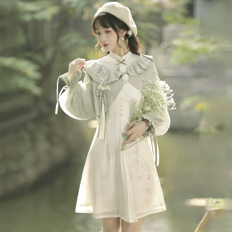 Genuine design retro Hanfu, jacket, dress, set