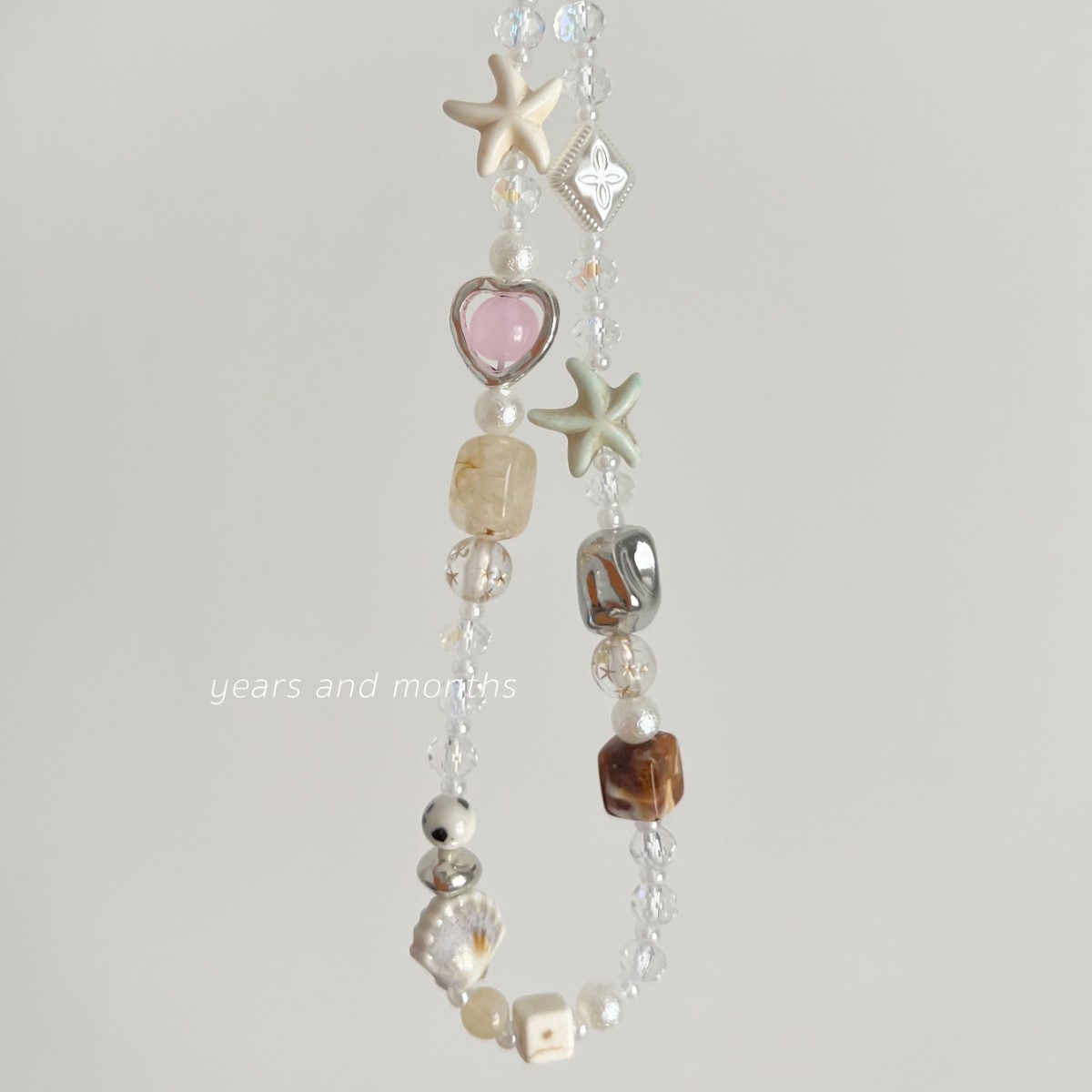 40g Weight Mobile Phone Chain Classification 1 Piece Quantity 1 Piece Beach Sweet Starfish Heart Shape Resin Mobile Phone Chain