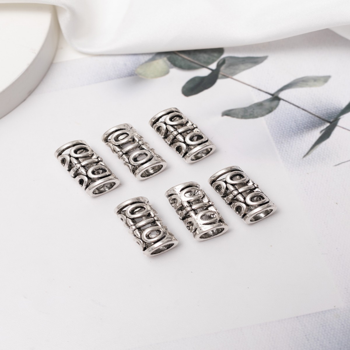 Europea y americana trenza sucia de metal de plata antigua vikingos colgante de collar de pelo de la barba celta joyería Africana trenza sucia peluca