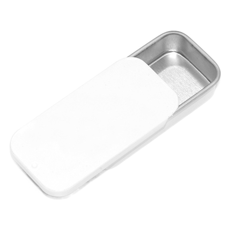 Imagen de Yinchi Mini pequeña caja de hierro sólido bálsamo Push-Pull caja deslizante cubierta pequeña caja de joyería clip de papel tarro de embalaje image 1