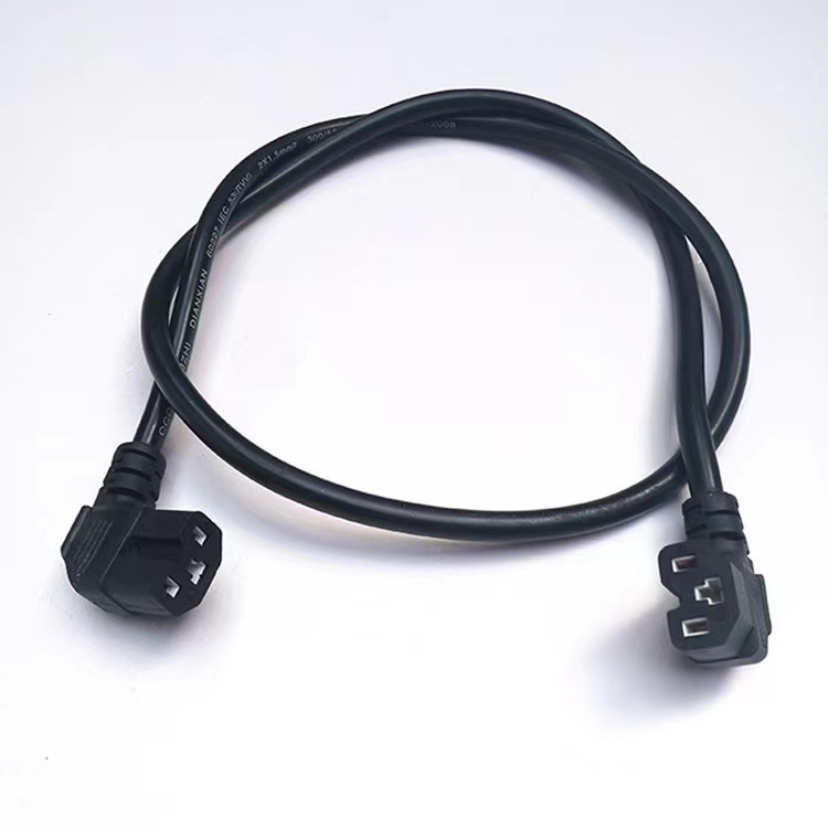 电动车备用电池延长线双头电源线常规品字口弯直头转接线公母插座