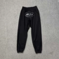Trousers black print black