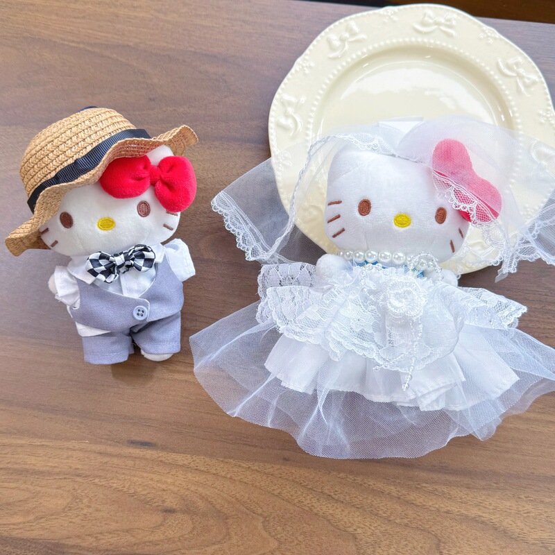 13cm Kitty Doll Clothes Wedding Uniform Hat Wedding Dress Doll Outfit Set Dress-Up Set 13cm Kitty Doll Clothes Wedding Uniform Hat Wedding Dress Doll Outfit Set Dress-Up Set