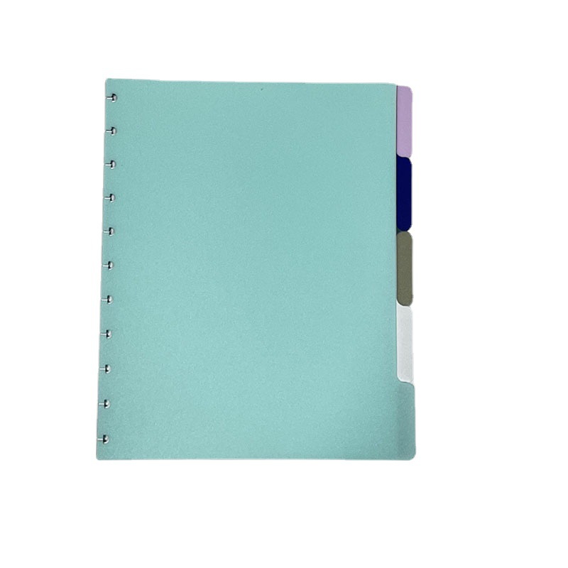 Página de partición de color agujero de seta semitransparente página de clasificación de carpetas de hojas sueltas sin perforar cuaderno cuenta de mano página de partición de agujero de seta