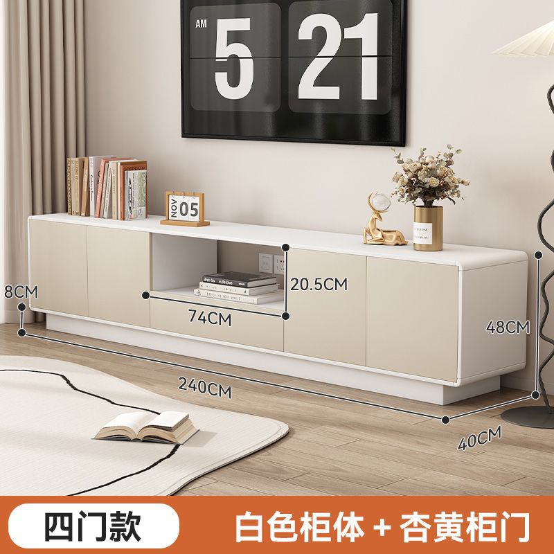 Special Offer Solid Wood Tv Cabinet Simple Modern Floor Cabinet Rounded Corner Storage Cabinet Living Room Bedroom Low Cabinet Hollow Balcony Cabinet